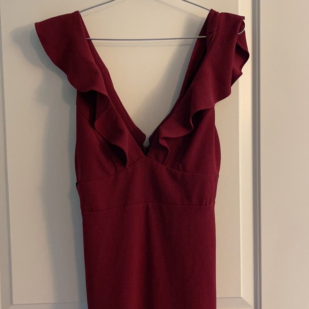 Lulus Burgundy Evening Gown/Bridesmaid Dress